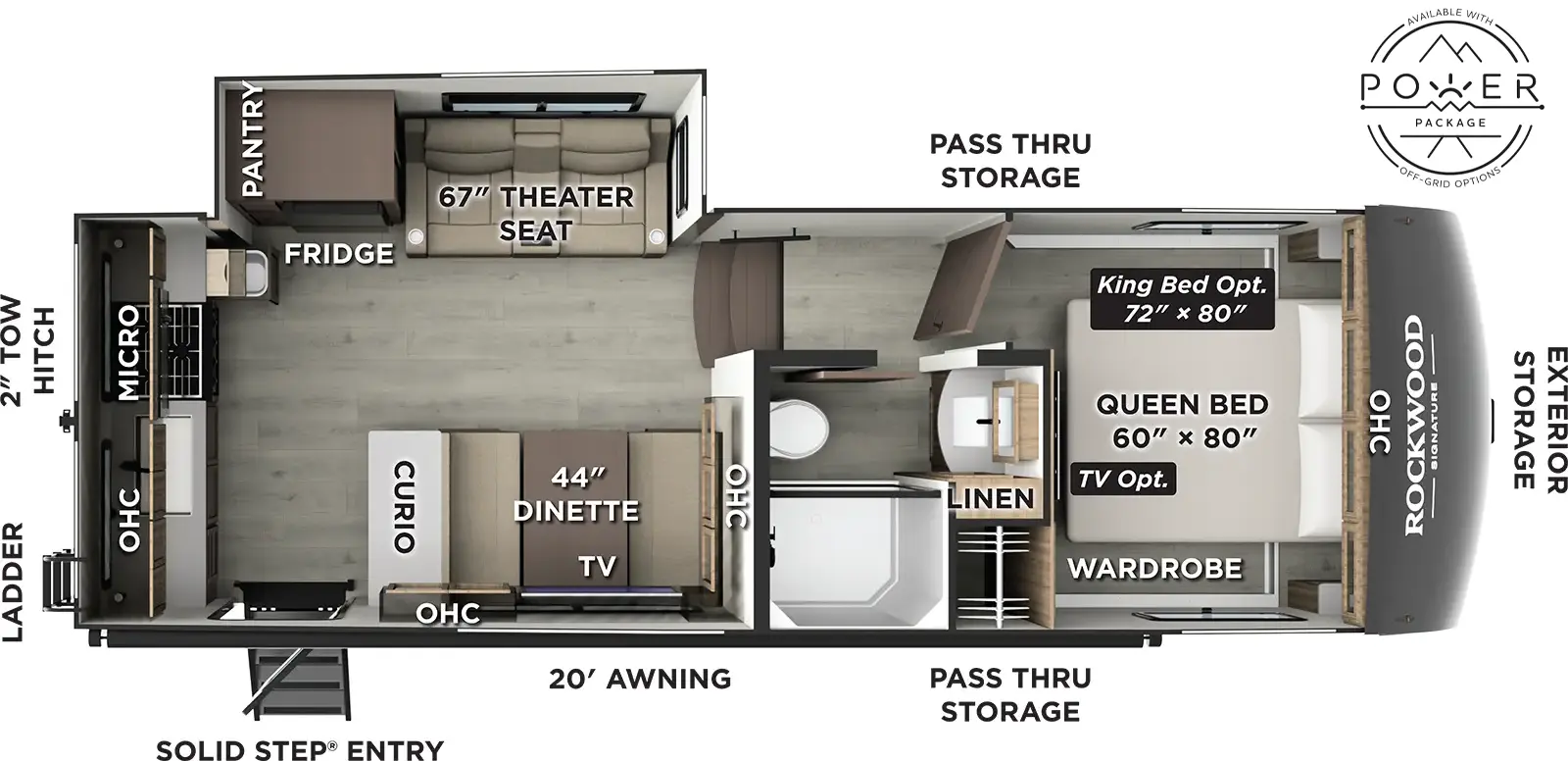 Rockwood Signature Fifth Wheels R282RK Floorplan